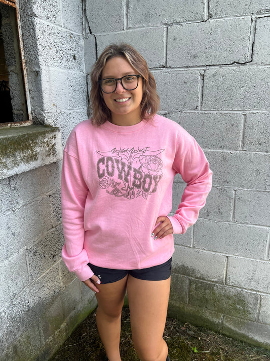 wild west cowboy graphic crewneck