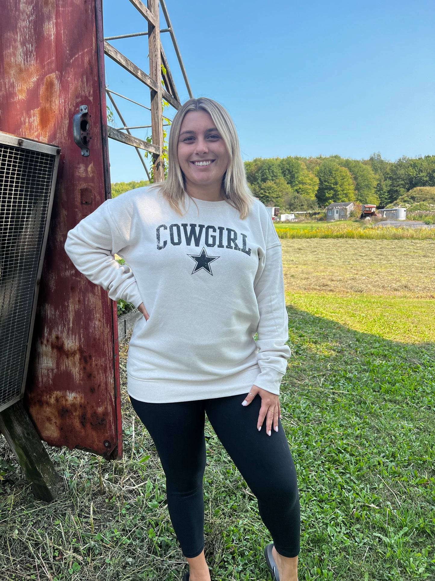 cowgirl graphic crewneck