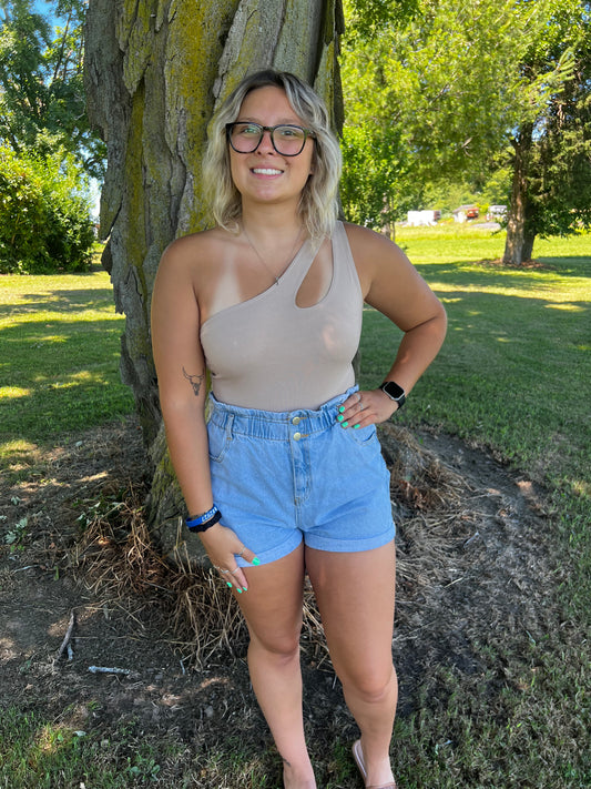 olivia one shoulder bodysuit