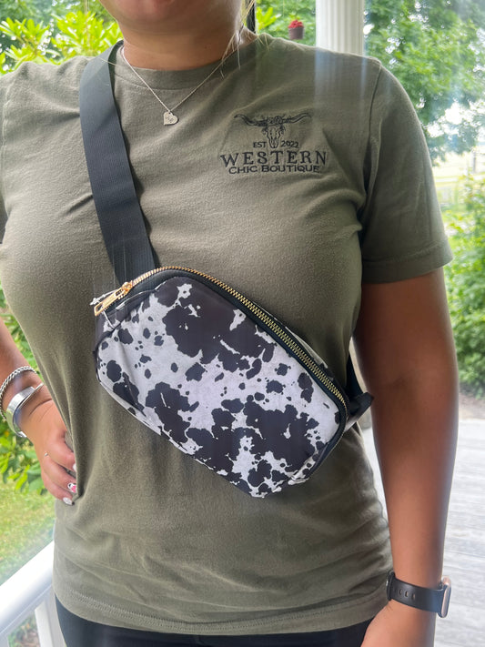 cowhide crossbody bag