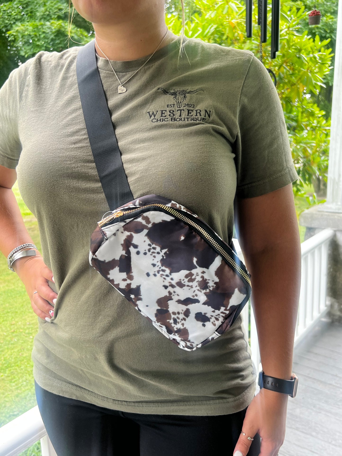 cowhide crossbody bag