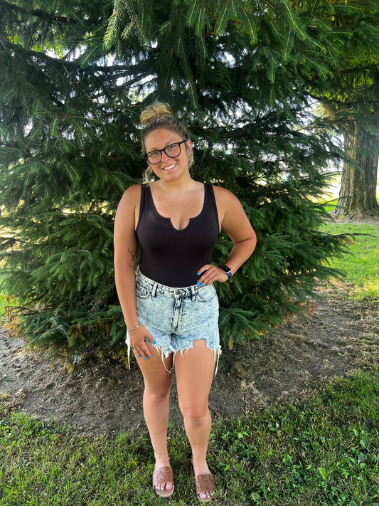 keyhole cutout bodysuit