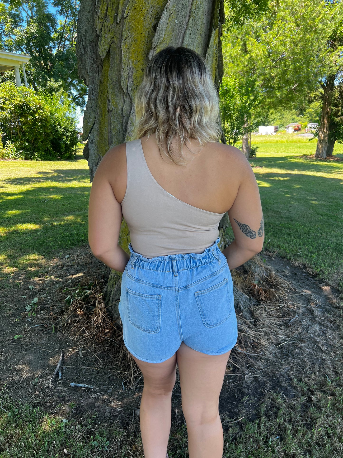 olivia one shoulder bodysuit