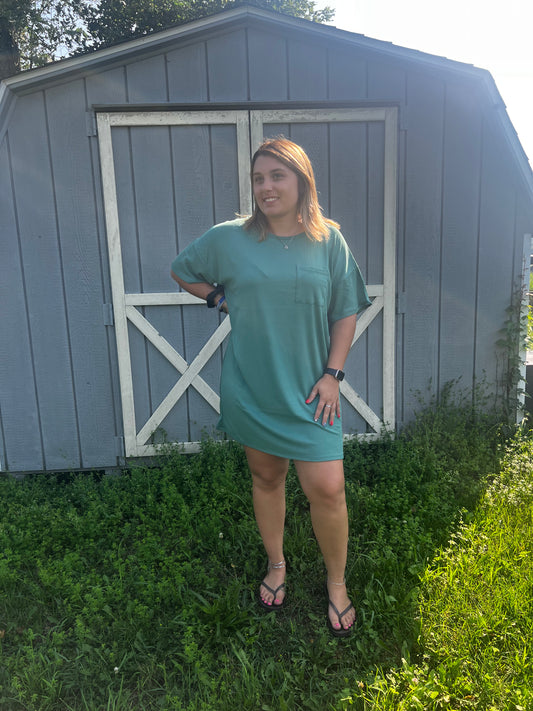pocket tee dress