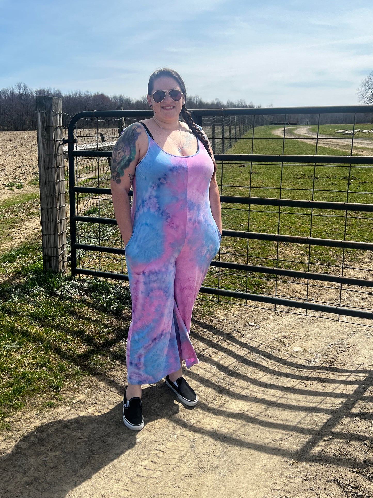 PLUS tie-dye jumpsuit