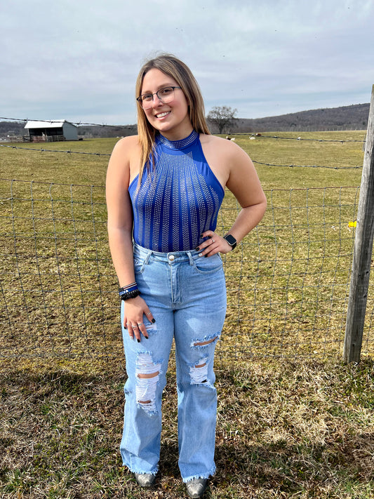 blue dynamite bodysuit