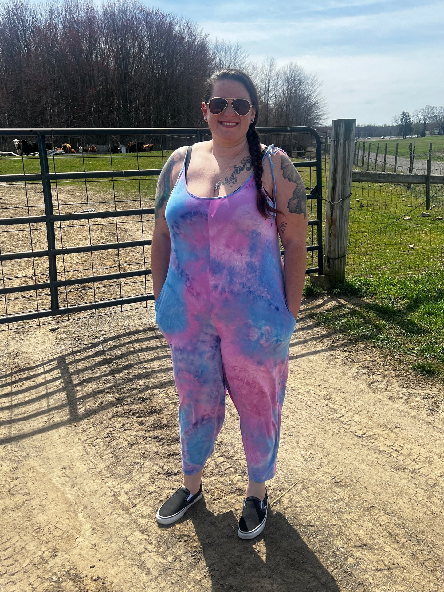 PLUS tie-dye jumpsuit