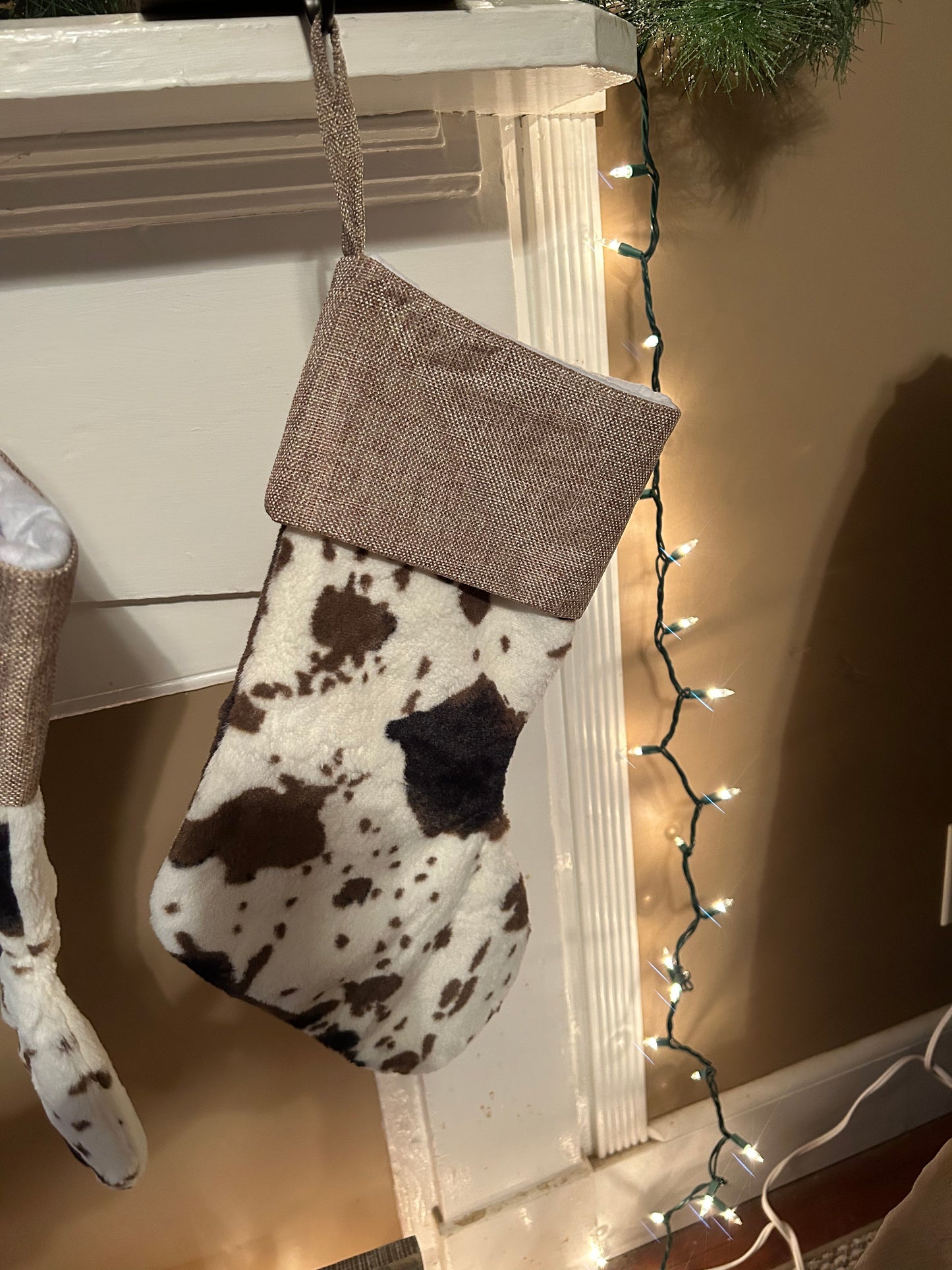 cowprint christmas stockings