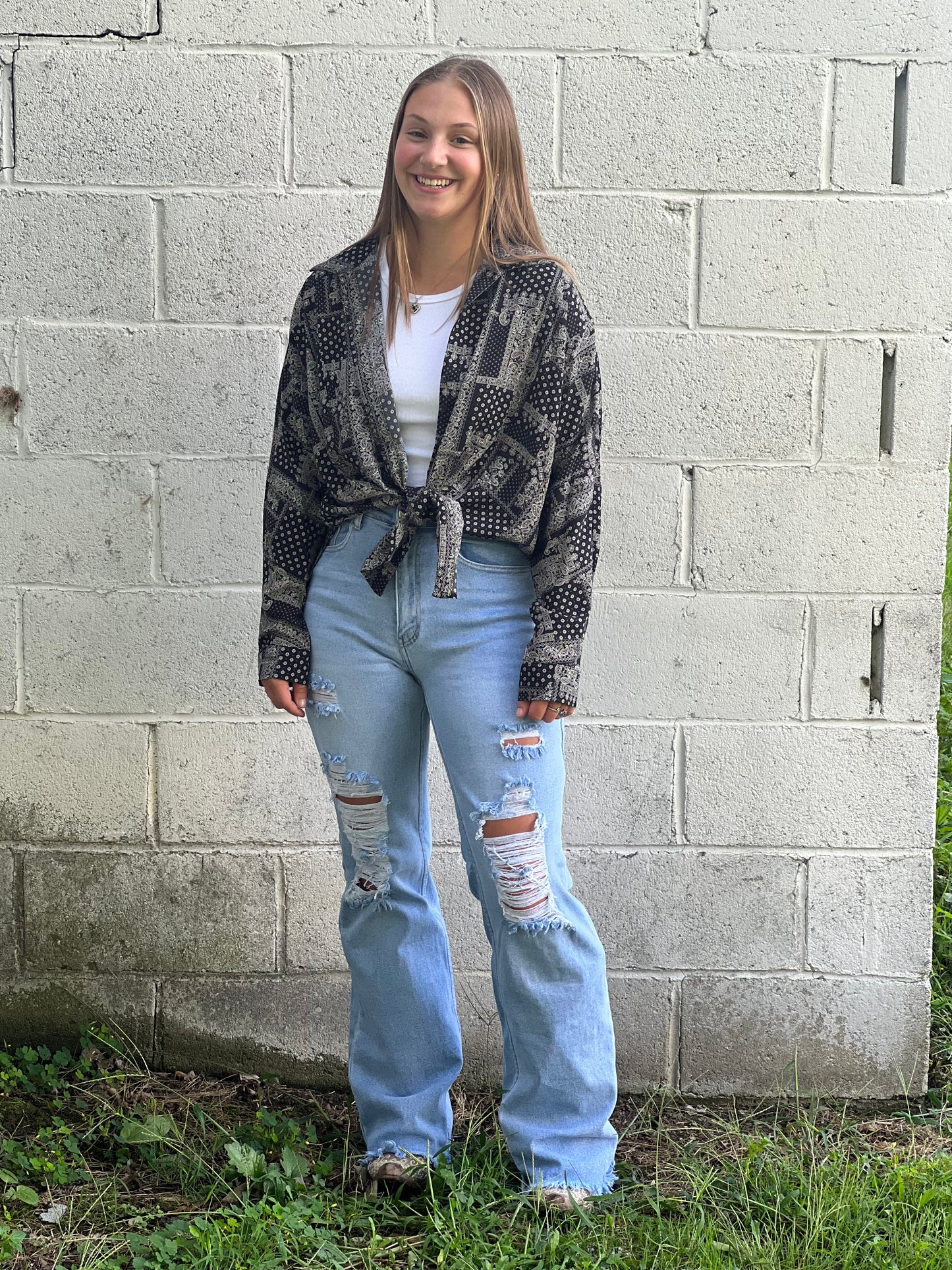 Ripped mama jeans