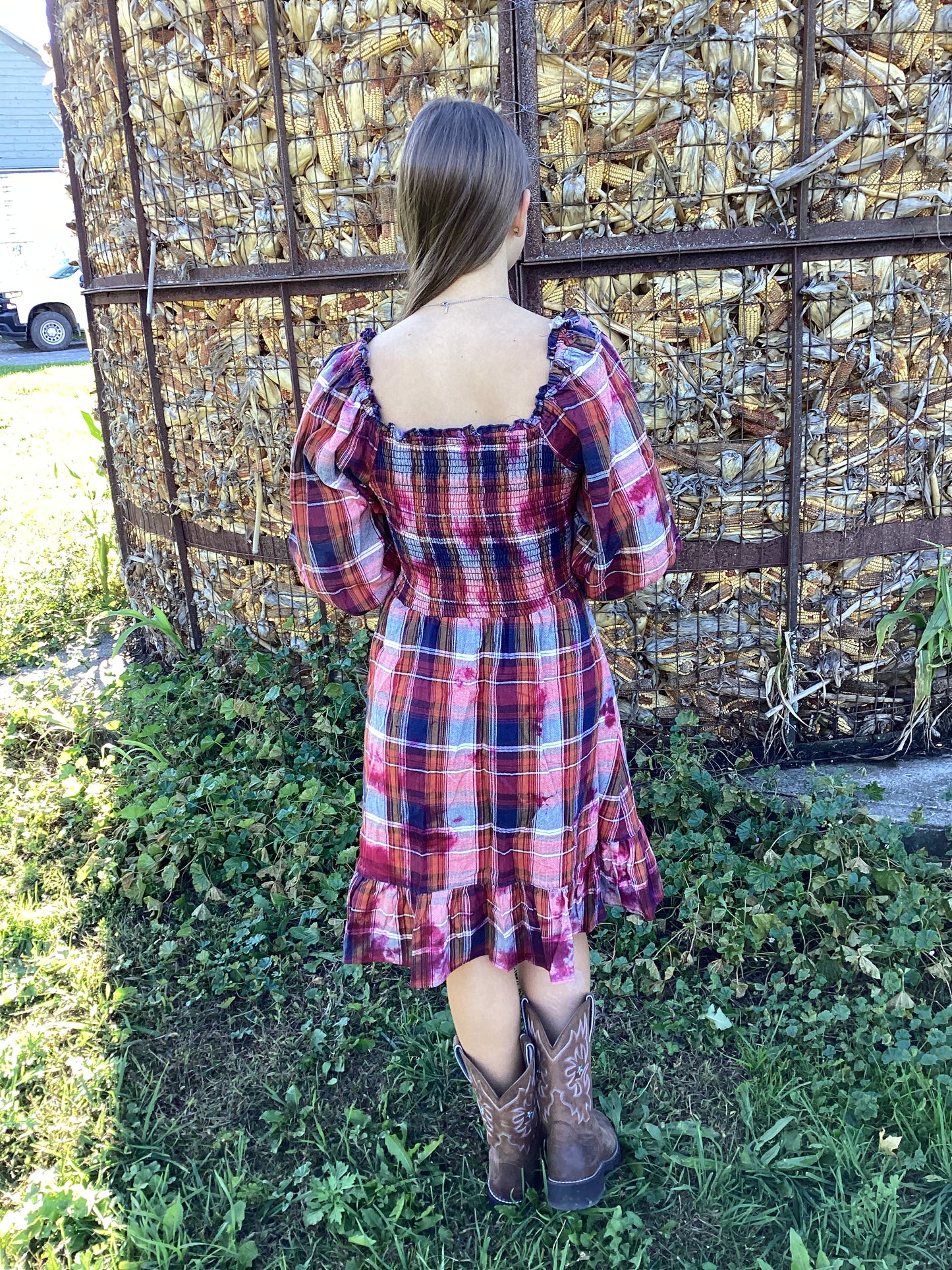 sweetheart flannel dress