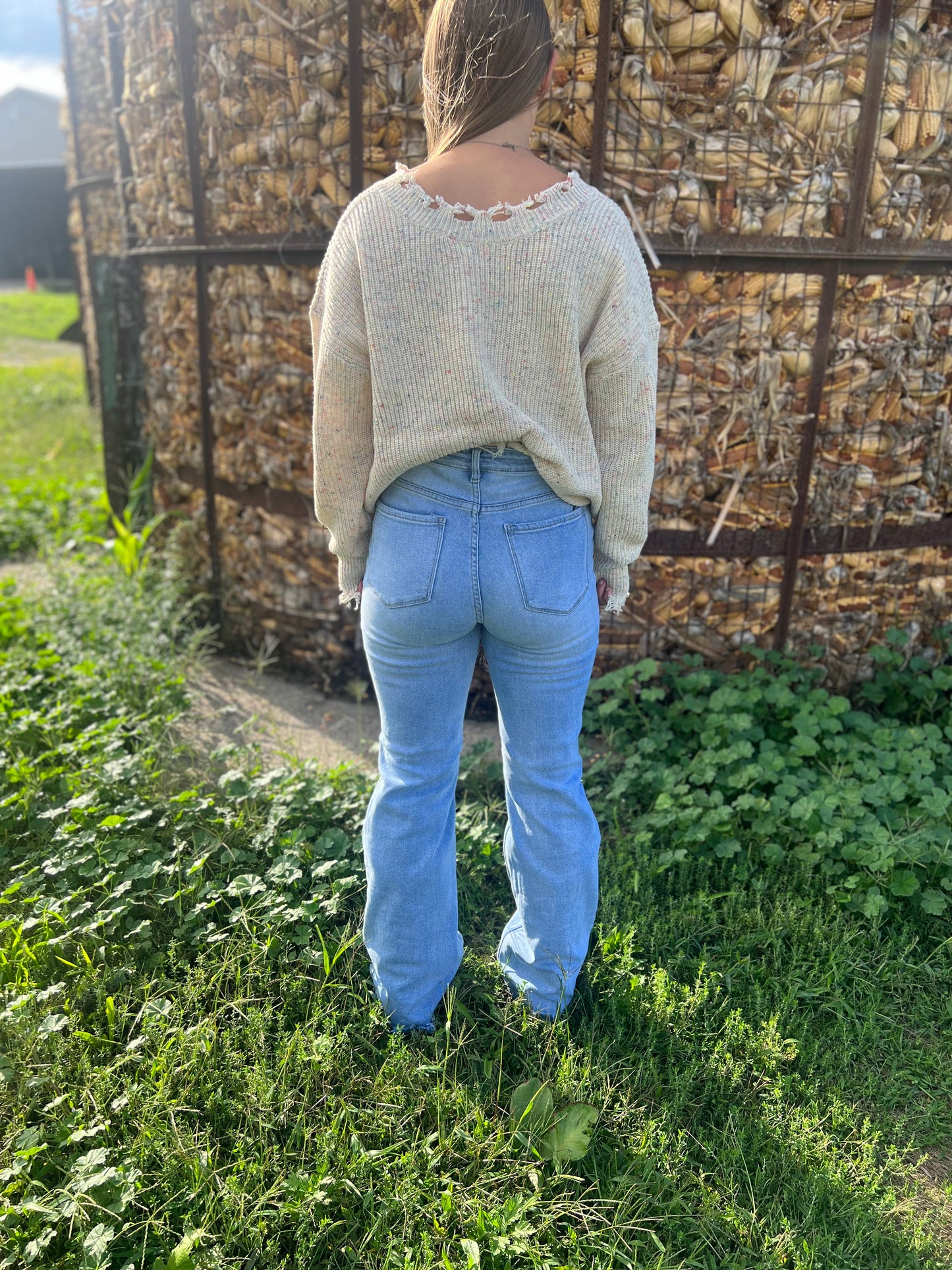 Ripped mama jeans