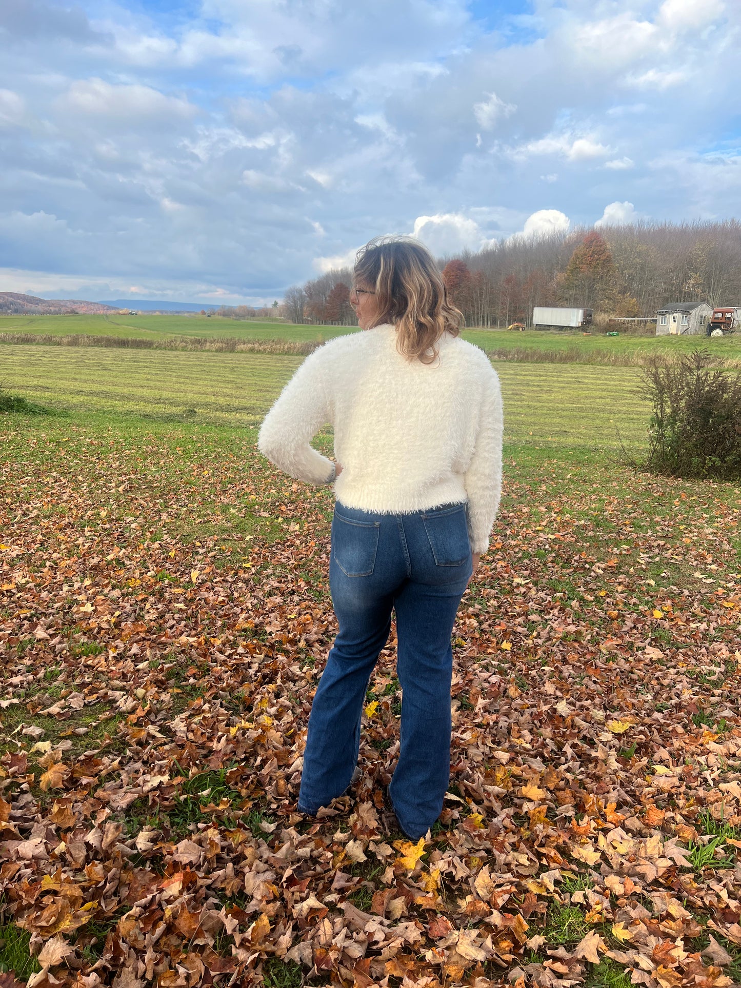 Ivory fur sweater
