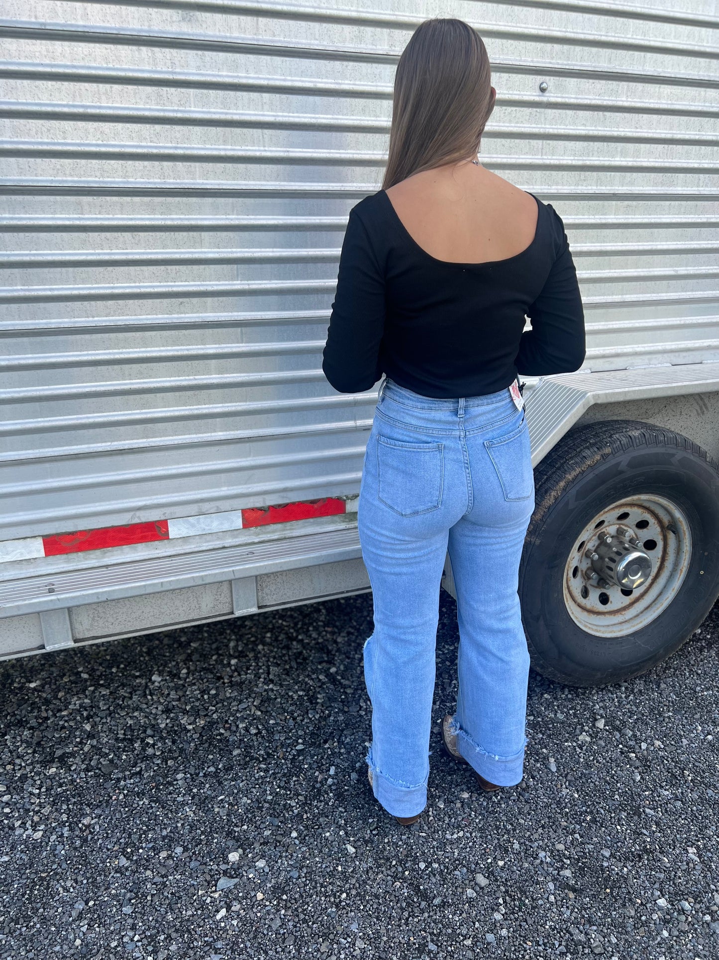 Ripped mama jeans
