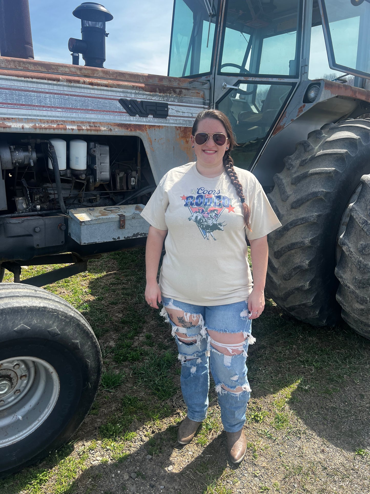PLUS size high rise destroyed jeans