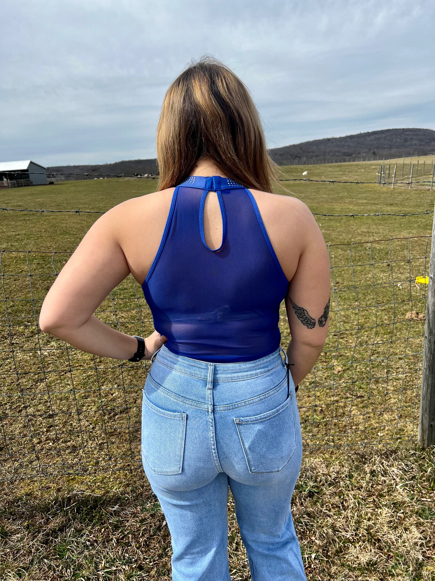 blue dynamite bodysuit