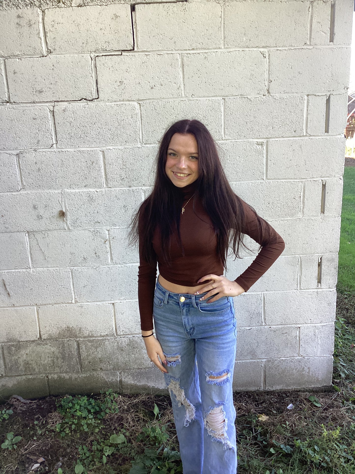 cropped turtle neck