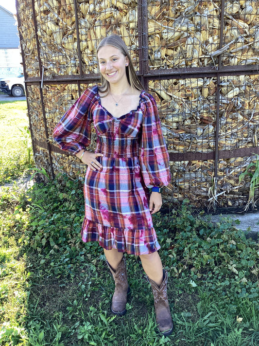 sweetheart flannel dress