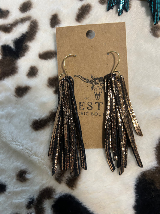 fringe dangle earrings