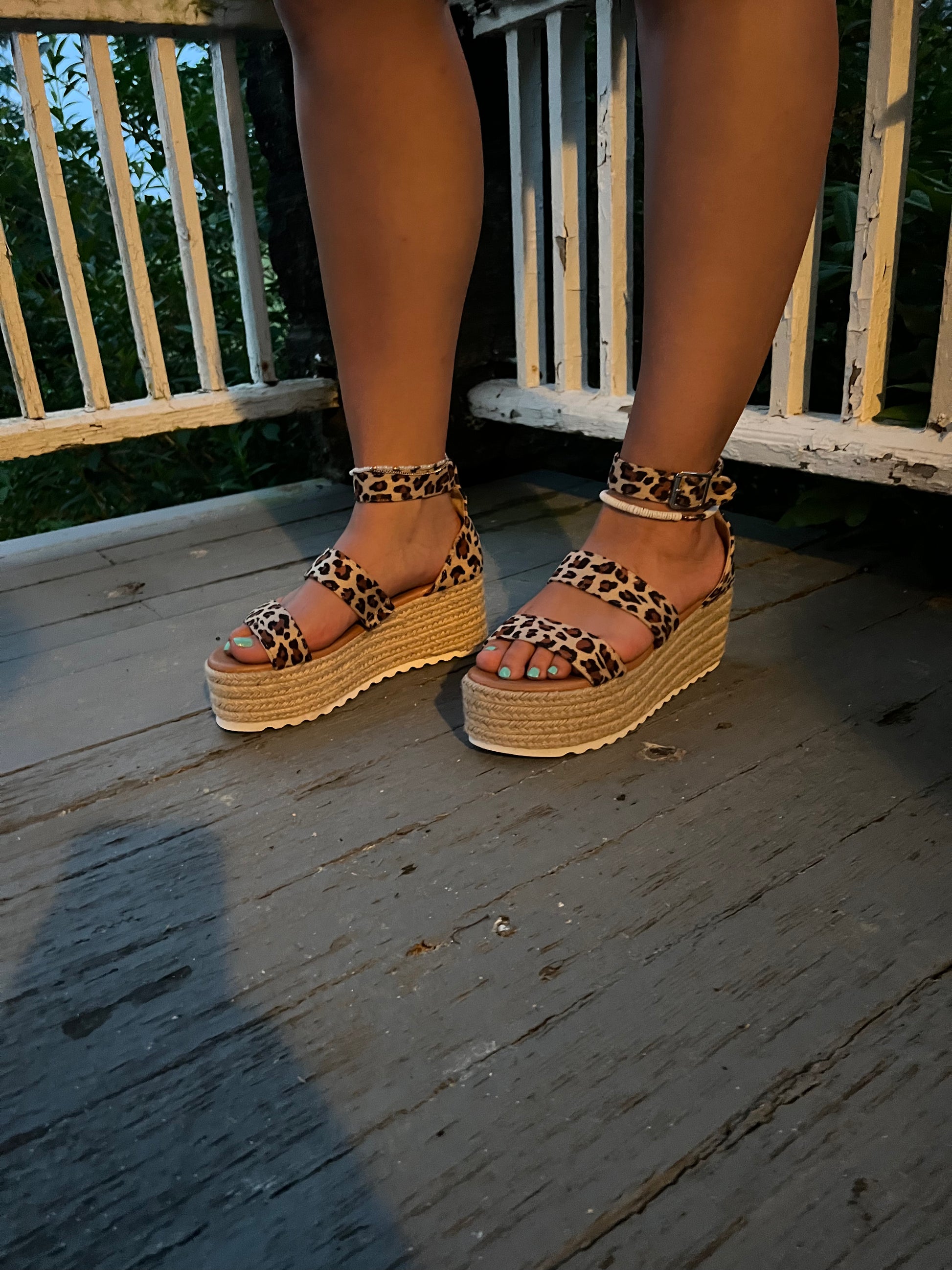 Platform best sale cheetah sandals