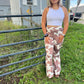 Mocha cow print bell bottoms