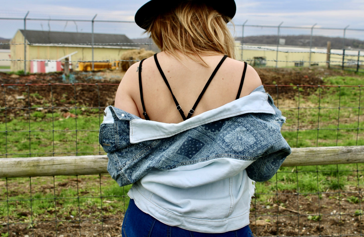 Black lace overlay tank